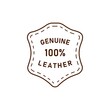 100 percent genuine leather logo vector icon illustration