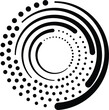 © miloje - Lines in Circle Form . Spiral Vector Illustration .Technology round. Wave Logo . Design element . Abstract Geometric shape .