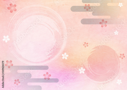 桜と和柄 ピンク和紙背景 Stock Illustration Adobe Stock 桜と和柄 ピンク和紙背景 Stock Illustration Adobe Stock