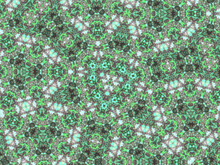 Abstract Kaleidoscope Patterned Background In Green Colors