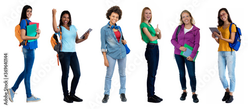 Foto 6 internationale weibliche Studenten