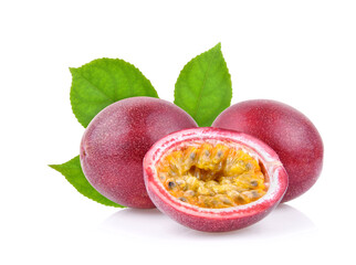 Canvas Print - Passion fruit isolated on white background.