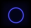  Neon circle blue light for advertising