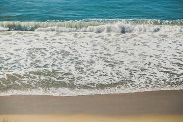 Wall Mural - Waves crashing on the coast of southern california newport beach balboa island laguna beach Heisler Park