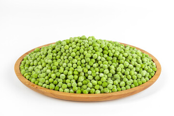 Wall Mural - frozen peas on white