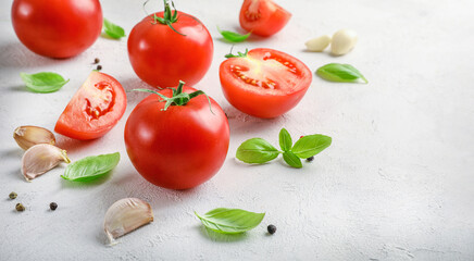Poster - Fresh ripe tomatoes and seasonings