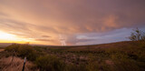 Fototapeta Perspektywa 3d - Double lightning strikes during a desert monsoon storm