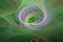 Abstract Fractal Background , Green And Purple Swirls