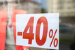 © megaflopp - Sales in shop, 40 percent off promotion in store
