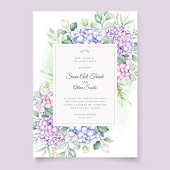 elegant hydrangea flowers card set