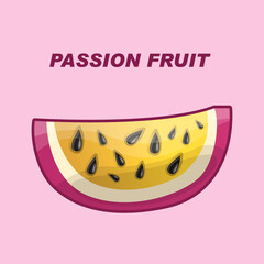 Poster - Passion fruit vector.