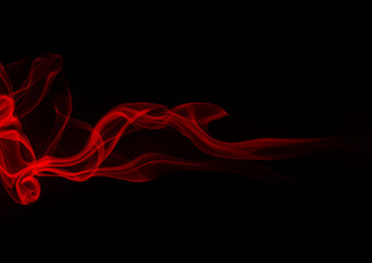 Wall Mural - red smoke abstract on black background. fire design