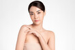 © kitthanes  - Beautiful Young asian Woman with Clean Fresh Skin, on white background, Face care, Facial treatment, Cosmetology, beauty and spa, Asian women portrait