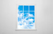 © New Africa - Beautiful view on blue sky with clouds through window