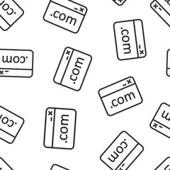 Wall Mural - website domain icon in flat style. com internet address vector illustration on white isolated backgr