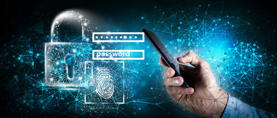 security data code digital concept .3D illustration