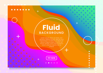 Poster - Color Gradient Background Design . Abstract Geometric Poster with Liquid Shapes