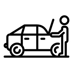 Poster - Auto mechanic icon. Outline auto mechanic vector icon for web design isolated on white background