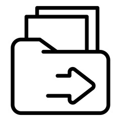 Poster - Restructuring folder icon. Outline restructuring folder vector icon for web design isolated on white background