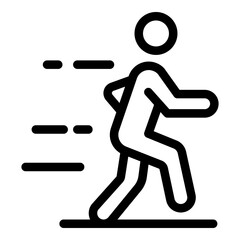 Poster - training man icon. outline training man vector icon for web design isolated on white background