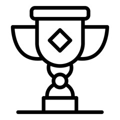 Poster - Attestation award icon. Outline attestation award vector icon for web design isolated on white background
