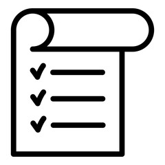 Poster - Check list icon. Outline check list vector icon for web design isolated on white background