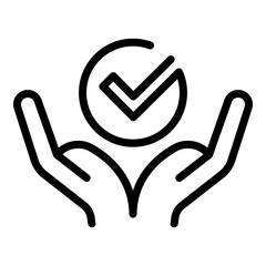 Poster - Premium care service icon. Outline premium care service vector icon for web design isolated on white background