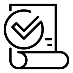 Poster - Attestation paper icon. Outline attestation paper vector icon for web design isolated on white background