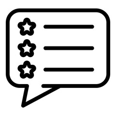 Poster - Client review icon. Outline client review vector icon for web design isolated on white background