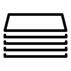 Poster - Storage files icon. Outline storage files vector icon for web design isolated on white background