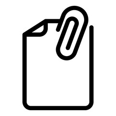 Poster - File document icon. Outline file document vector icon for web design isolated on white background