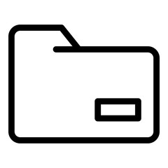 Poster - File folder store icon. Outline file folder store vector icon for web design isolated on white background