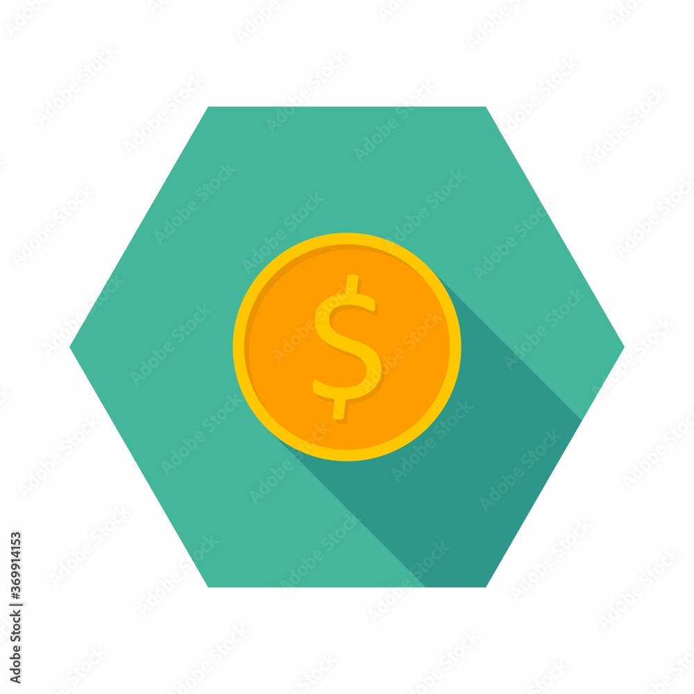 Gold coin icon vector isolated. Stock Vector | Adobe Stock