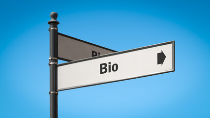 Canvas Print - Street Sign to Bio