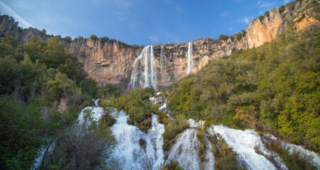 Poster - lequarci waterfalls in the town of ulassai, central sardinia
