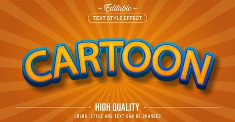 Poster - Editable text style effect - Cartoon theme style.