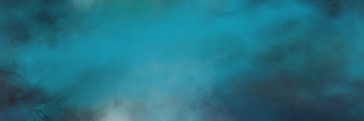 Poster - stunning old color brushed vintage texture with teal blue and very dark blue colors. distressed old textured background with space for text or image. can be used as horizontal background texture