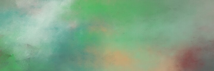 Poster - decorative vintage abstract painted background with dark sea green, pastel brown and ash gray colors and space for text or image. can be used as horizontal header or banner orientation