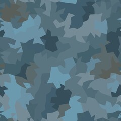 Camouflage pattern background. Classic clothing style masking camo repeat print