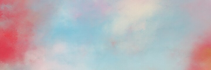 Poster - stunning pastel blue, indian red and baby pink colored vintage abstract painted background with space for text or image. can be used as horizontal background texture