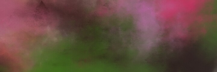 Poster - decorative abstract painting background texture with dark olive green and antique fuchsia colors and space for text or image. can be used as horizontal header or banner orientation