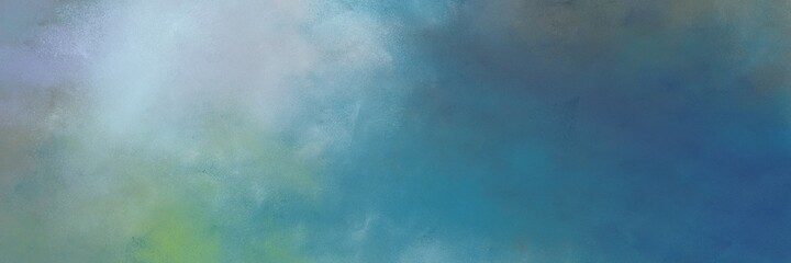 Poster - amazing vintage abstract painted background with teal blue, pastel blue and light slate gray colors and space for text or image. can be used as header or banner