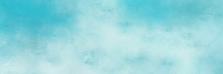 Aufkleber - amazing abstract painting background texture with light blue, powder blue and medium turquoise colors and space for text or image. can be used as horizontal header or banner orientation