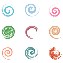 Big Spiral Collection, Isolated Vector Elements