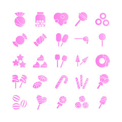  Candy icon set vector gradient for website, mobile app, presentation, social media. Suitable for user interface and user experience