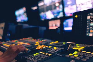 Controlled in a broadcast studio. Video mixer use