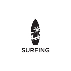 Sticker - Surfer logo icon design template