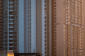 Wall Mural - Exterior facade of a modern apartment complex