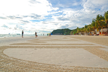 Beach and sands at Boracay Island in Aklan, Philippines