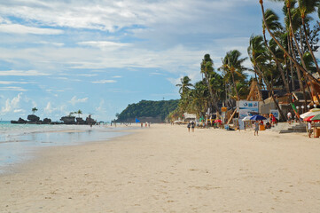 Beach and sands at Boracay Island in Aklan, Philippines